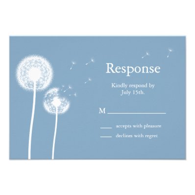 Blue Best Wishes! RSVP Personalized Invitations