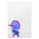 Blue Betta Fighting Fish Stationery Blue Betta Fighting Fish Stationery
