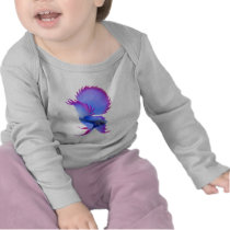 Blue Betta Fish Infant Long Sleeve Tee Shirts