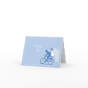 Blue Bicycle Couple Thank You Note card