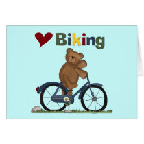 Blue Bicycle I Love Biking Tshirts and Gifts cards