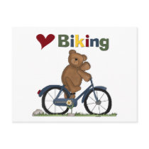 Blue Bicycle I Love Biking Tshirts and Gifts postcards by toddlersplace Blue Bicycle I Love Biking Tshirts and Gifts postcards