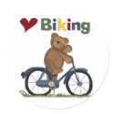 Blue Bicycle I Love Biking Tshirts and Gifts stickers by toddlersplace Blue Bicycle I Love Biking Tshirts and Gifts stickers
