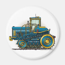 Blue Big Dozer Tractor Magnets