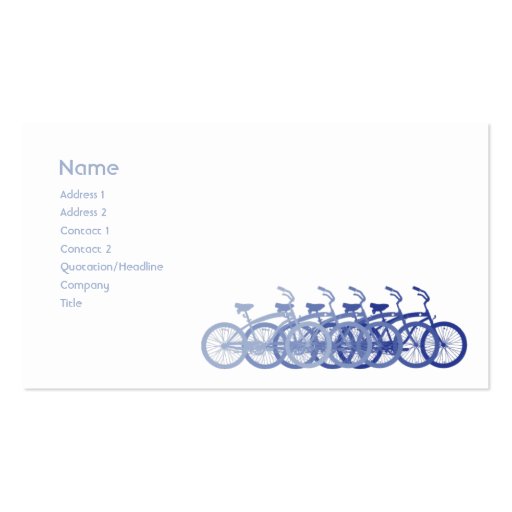 Blue Bike - Business Business Card (front side)