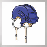 blue bike helmet posters