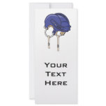 blue bike helmet custom rack card