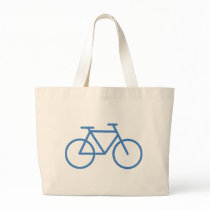 blue bike icon bicycle cylce tote bag