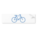 blue bike icon bicycle cylce bumper sticker