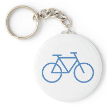 blue bike icon bicycle cylce key chains