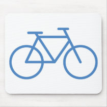 blue bike icon bicycle cylce mouse pad