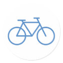 blue bike icon bicycle cylce stickers