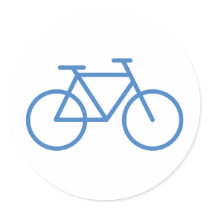 blue bike icon bicycle cylce stickers