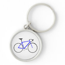 Blue Bike Key Chain
