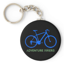 blue bike personalizable key chain