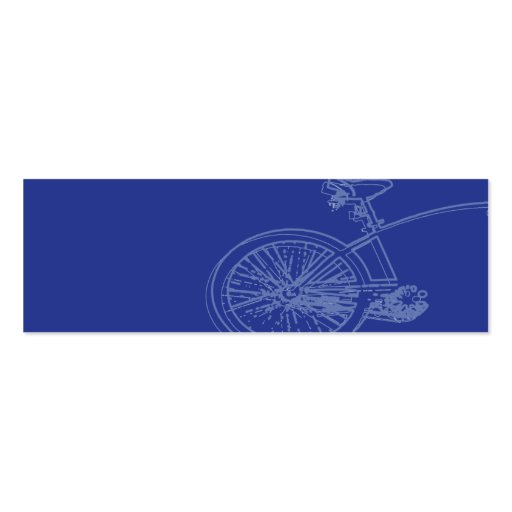 Blue Bike - Skinny Business Cards (back side)