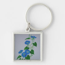 Blue Bindweed Keychain