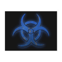 Blue Biohazard postcards