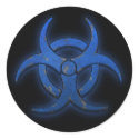 Blue Biohazard stickers