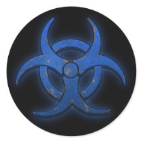 Blue Biohazard stickers
