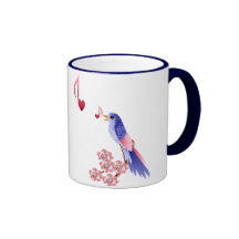 Blue Bird and Love Notes Mugs