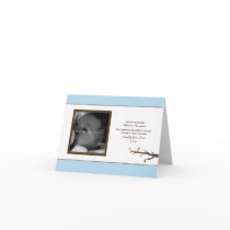 Blue Bird Baby Announcement Card by dlbaby Blue Bird Baby Announcement Card