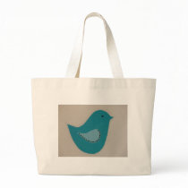 blue bird tote bag