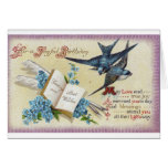 Blue Bird Birthday Greeting Cards