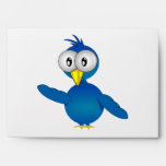Blue bird cartoon envelopes