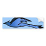 Blue Bird in Flight Bumper Sticker