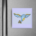 Blue Bird In Flight Magnet