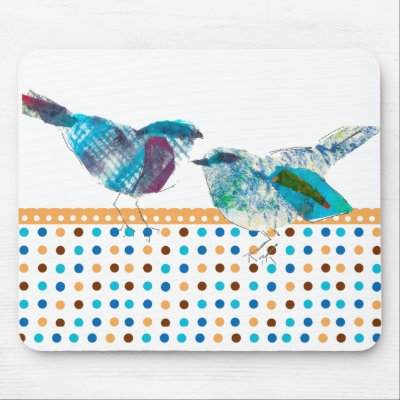 Blue Bird Modern Design Mouse Mats by happytwitt