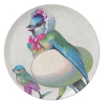 Blue Bird Mom Party Plates