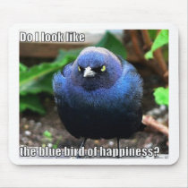blue bird of happiness mousepads