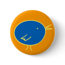 Blue Bird on Orange buttons
