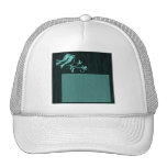 Blue Bird on Wood Grain Mesh Hat
