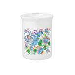 Blue Bird Ornament Drink Pitcher