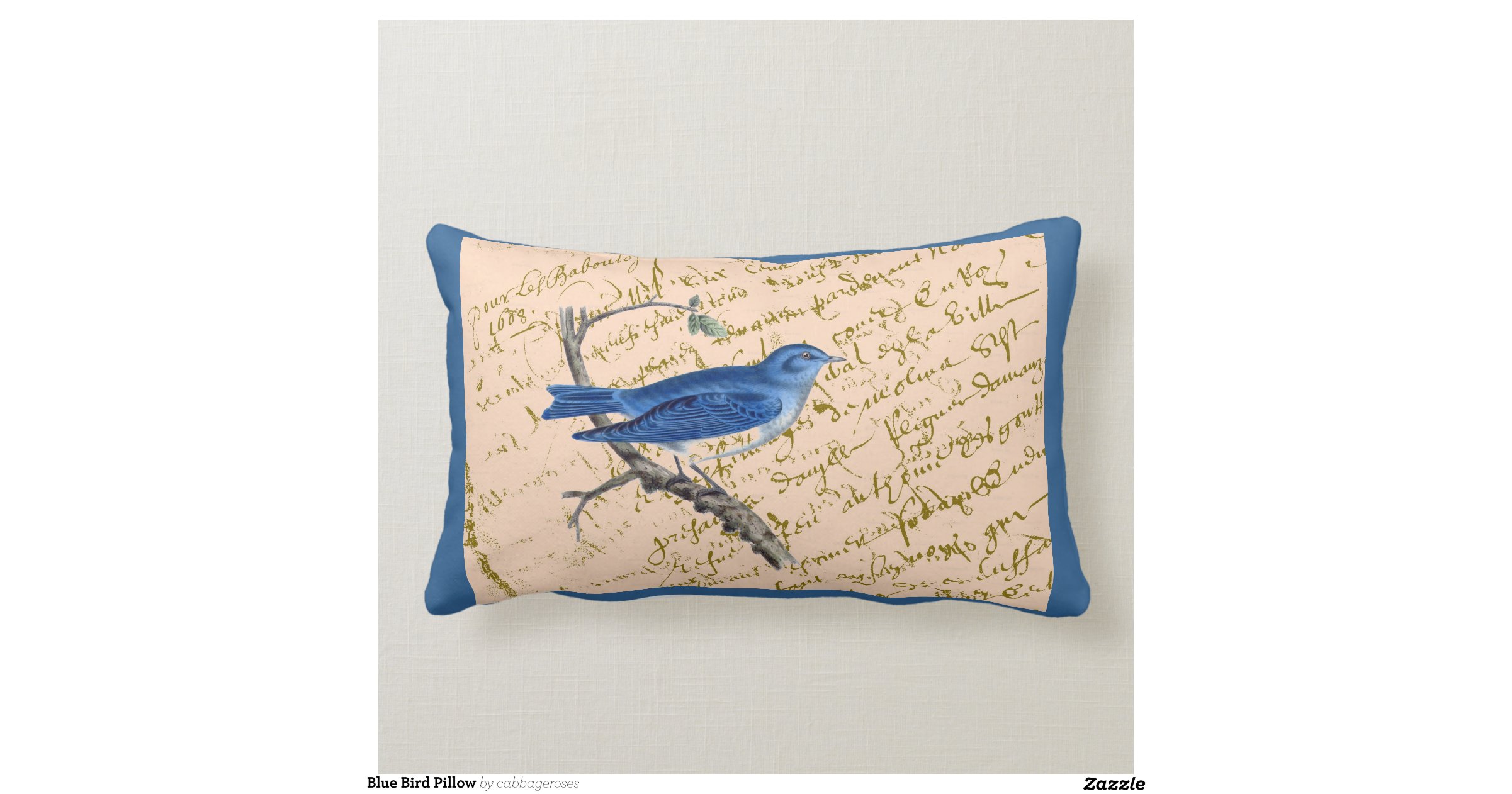 Blue Bird Pillow Zazzle