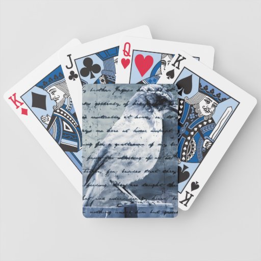 Blue Bird Song Playing Cards