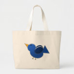 Blue Bird Tote Canvas Bags