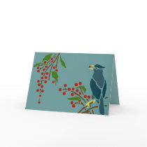 Blue Bird with Berries cards