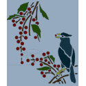 Blue Bird with Berries t-shirts