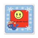 Blue bird with snowflakes magnets
