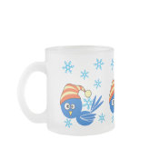Blue bird with snowflakes mug