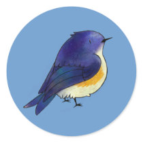 Blue Birdie Small Stickers
