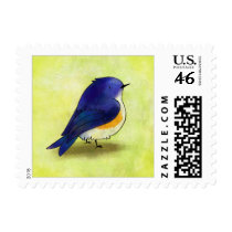 Blue Birdie Stamp