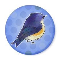 Blue Birdie with Dot Magnet magnets