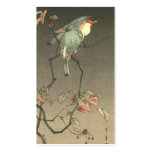 Blue Birds at Night by Seitei Watanabe 1851- 1918 business cards