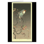 Blue Birds at Night by Seitei Watanabe 1851- 1918 Cards