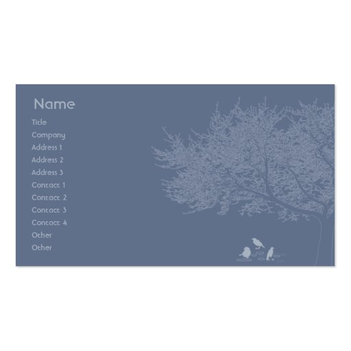 Blue Birds - Business Business Card Templates (front side)